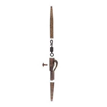 KIT MONTURA PLUMB PIERDUT AVID CARP OUTLINE FLECKTONE PINNED QC LEAD CLIP 5BUC/PLIC - Img 3