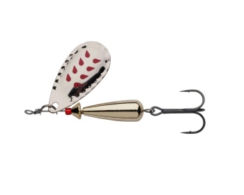 LINGURITA ROTATIVA ABU GARCIA DROPPEN 4.4CM / 6G LF SILVER / RED MARKS