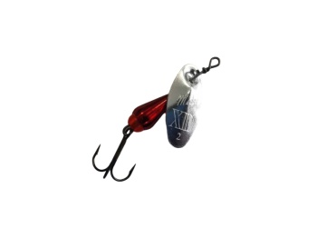 LINGURITA ROTATIVA MEPPS MEPPS PLATIUM 3G ARGINT/ROSU BLISTER