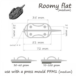 MOMITOR METHOD FEEDER ORANGE ROOMY FLAT DF5100 100GR