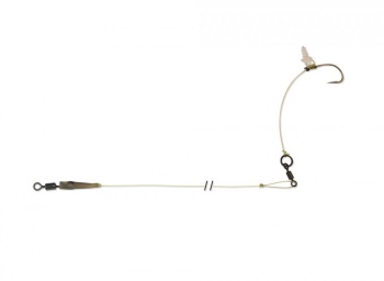 MONTURA CARP SPIRIT HINGED STIFF RIG BARBED NR.6 25LB + 15LB