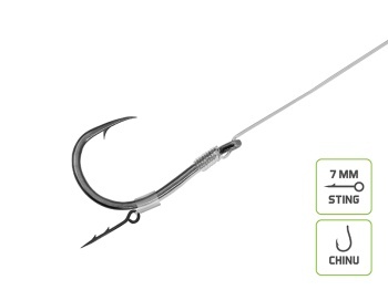 MONTURA DELPHIN FLUORO STING FEEDER RIG / 10BUC 8CM / 0.26MM / CHINU #6 - Img 2