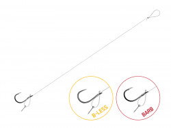 MONTURA FEEDER DELPHIN FLR D-RIG / 6BUC 8CM / 0.22MM / BARB NR.8 / STING7MM