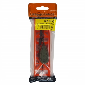 MONTURA PLUMB PIERDUT + RIG CRAP NO.70 ORANGE POWER CLIP GRIP 85GR