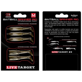 REZERVA SPINNERBAIT LIVE TARGET MINNOW RIG LARGE GREEN PUMPKIN/SILVER