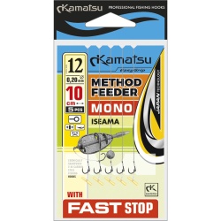 RIG METHOD FEEDER PE FAST STOP KAMATSU ISEAMA MONOFILAMENT 5BUC 10CM, NR.8, 0.25MM