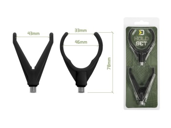 SET CAP SUPORTI PENTRU LANSETE DELPHIN HOLDSET / NEGRU UNI V+U / NEGRU - Img 3
