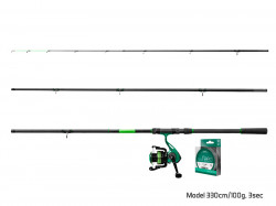 SET LANSETA DELPHIN WASABI FEEDER 360CM/100G + MULINETA DELPHIN ELIXIR 3T
