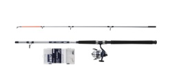 SET LANSETA SHAKESPEARE SALT BOAT BASHER 8FT/2.40M 100-300G 2SEC + MULINETA 6000