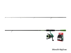 SET LANSETA WASABI SPIN NXT, 2.40M, 10-30G, 2BUC + MULINETA ELIXIR 3000 + FIR KYOTO VERDE 0.234MM/200M