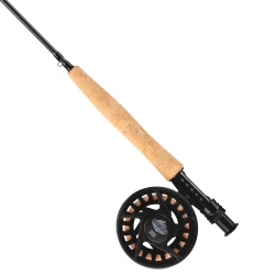 SET PESCUIT LA MUSCA SHAKESPEARE ELITE ROD, REEL, LINE & LEADER COMBO 9' 4PC / 7/8 WF8+85 (20LB NYLON BACKING)