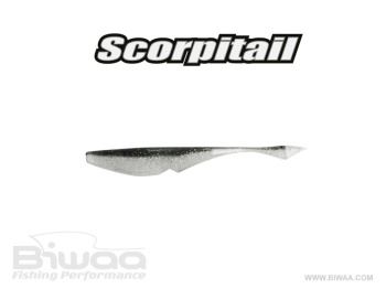 SHAD BIWAA SCORPITAIL 4 10CM 101 SILVER MINNOW 8BUC/PLIC