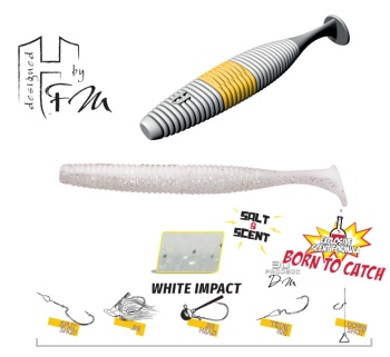 SHAD FAT HERAKLES-OW105 4.2 10.5cm White Impact