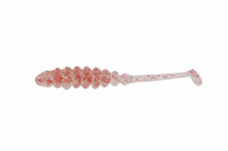SHAD JACKALL TIDEBEAT1.5INCH CLEAR RED FLAKE 10BUC/PL