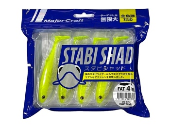 SHAD MAJOR CRAFT STABI SHAD FAT 3.5 8.9cm #002 Blue Silver - Img 2
