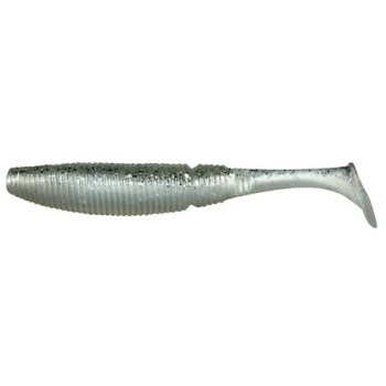 SHAD POWER GRUB KONGER GLITTER SILVER 002 ,8.5CM