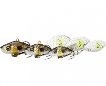 SPINNERTAIL SAVAGE GEAR 3D STICKLEBAIT TAILSPIN 7.3CM / 13G SINKING FIRETIGER - Img 3