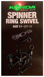VARTEJ CU ANOU SI AGRAFA RAPIDA KORDA SPINNER RING SWIVEL NR.11 10BUC/PLIC