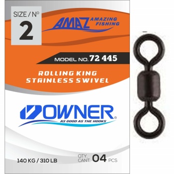 VARTEJ OWNER AMAZ KS-11 NO.2 72445 ROLLING KING STAINLESS SWIVEL - Img 2