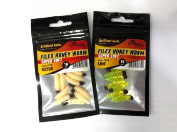 VIERMI ARTIFICIALI FILEX HONEY WORM FF 10 NATUR 25MM 10BUC - Img 2
