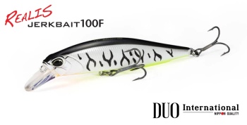 VOBLER DUO REALIS JERKBAIT 100F 10CM 13.7GR ACCZ402 GUNMETAL M WHITE TIGER - Img 2