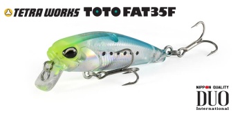 VOBLER DUO TETRA WORKS TOTO FAT 35F 3.5CM 1.8GR DEA0553 UV LIME HEAD OT - Img 2
