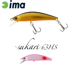 VOBLER IMA SUKARI 63HS 63MM 8GR 013 RED SPOT PINK
