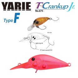 VOBLER YARIE JESPA 675 T-CRANKUP JR TYPE F 2.8MM 1.8GR CULOARE C18 CLEAR PINK
