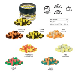 WAFTERS CARP ZOOM DUO DUMBEL 10X14MM 15GR SQUID-APRICOT