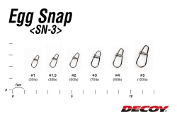 AGRAFA DECOY SN-3 EGG SNAP NR.4 90LBS 7BUC/PLIC