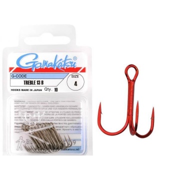 ANCORE GAMAKATSU 13N TREBLE RED NR.6 10BUC/PLIC