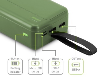 BATERIE POWERBANK DELPHIN POWERIX / 27 000 MAH 27 000 MAH - Img 2