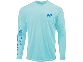BLUZA FLYING FISHERMAN BUILT FOR WATER PERFORMANCE TEE AQUA