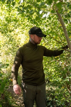 BLUZA KORDA MOCK NECK THERMAL LS SHIRT DARK OLIVE, MAR.M - Img 6