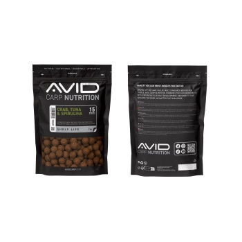 BOILIES AVID CARP CRAB TUNA & SPIRULINA 15MM 1KG - Img 7