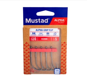 CARLIG MUSTAD CARLIG ALPHA GRIP FLIPPING OCHI TITAN 5BUC/PL NR. 3/0 - Img 3