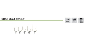 CARLIG MUSTAD FEEDER SPADE BARBED MAR.10 15BUC/PL - Img 2