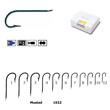 CARLIG MUSTAD SALTWATER BLEU,TIJA LUNGA NR 4 1522.4 - 10BUC/PL