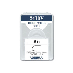 CARLIGE MUSCA VARIVAS FLY 2410V 2X FINE DEEP WIDE WET NR 4 MICRO BARB