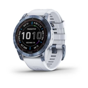 CEAS GARMIN FENIX 7 SAPPHIRE SOLAR MINERAL BLUE TI / WHITE 47MM
