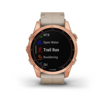 CEAS GARMIN FENIX 7S SAPPHIRE SOLAR ROSE GOLD TI / PIELE 42MM - Img 6