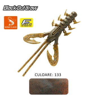 CREATURA TIEMCO BLACK OUT CRAW 4 10CM CULOARE 133 6BUC/PLIC