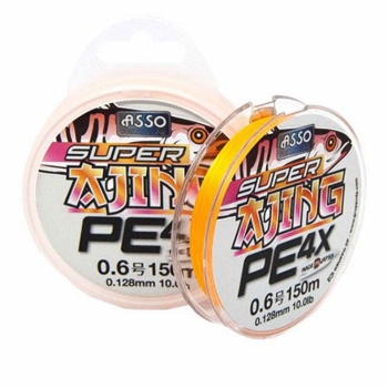 FIR ASSO SUPER AJING PE 4X 150M 0.128MM ORANGE