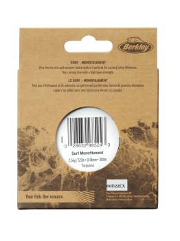 FIR MONOFILAMENT BERKLEY NAUTIL SURF MONOFILAMENT 300M/330YD, 0,22MM, 4KG/8,8LB TURQUOISE - Img 2
