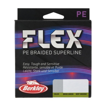 FIR TEXTIL BERKLEY FLEX BRAID X4 FUZIONAT 135M/150YD, 0,22MM, 15,3KG/33LB MOSS GREEN - Img 3