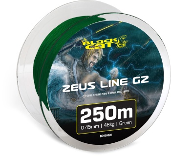 FIR TEXTIL BLACK CAT ZEUS G2 LINE 250M 0.45MM 46KG GREEN