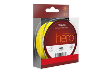 FIR TEXTIL DELPHIN HERO 4 / GALBEN FLUO 0.14MM 9.1KG 300M