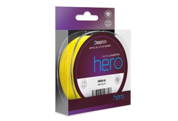 FIR TEXTIL DELPHIN HERO 8 GALBEN FLUO / 0.16MM / 10.50KG / 1000M