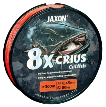 FIR TEXTIL JAXON CRIUS PE X8 CATFISH ORANGE 300m 0.45mm 80kg