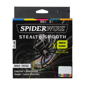 FIR TEXTIL SPIDERWIRE STEALTH SMOOTH8 X8 PE BRAID 600M 654YD 0.23MM 23.6KG 52LB MULITI - Img 7